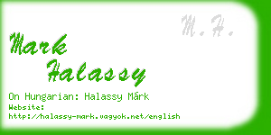 mark halassy business card